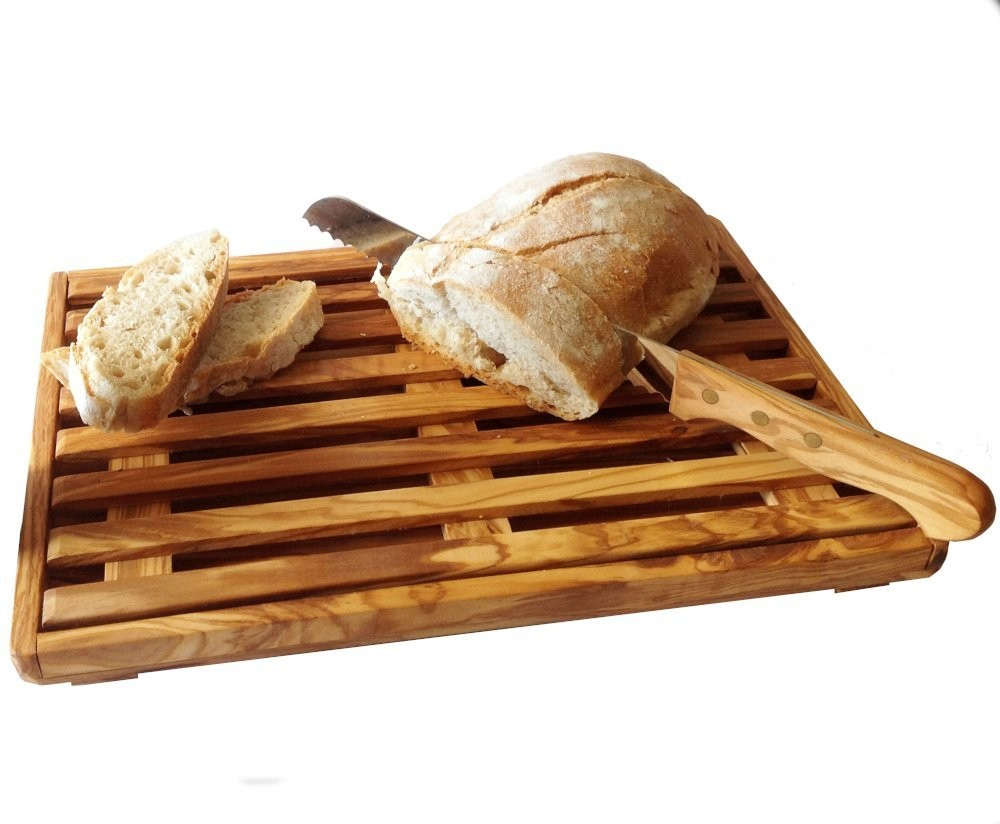 Tagliere per il pane in ulivo grande • Lorenzi Milano