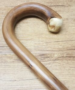 Bastone da passeggio legno di castagno - chiaro e nodo grosso