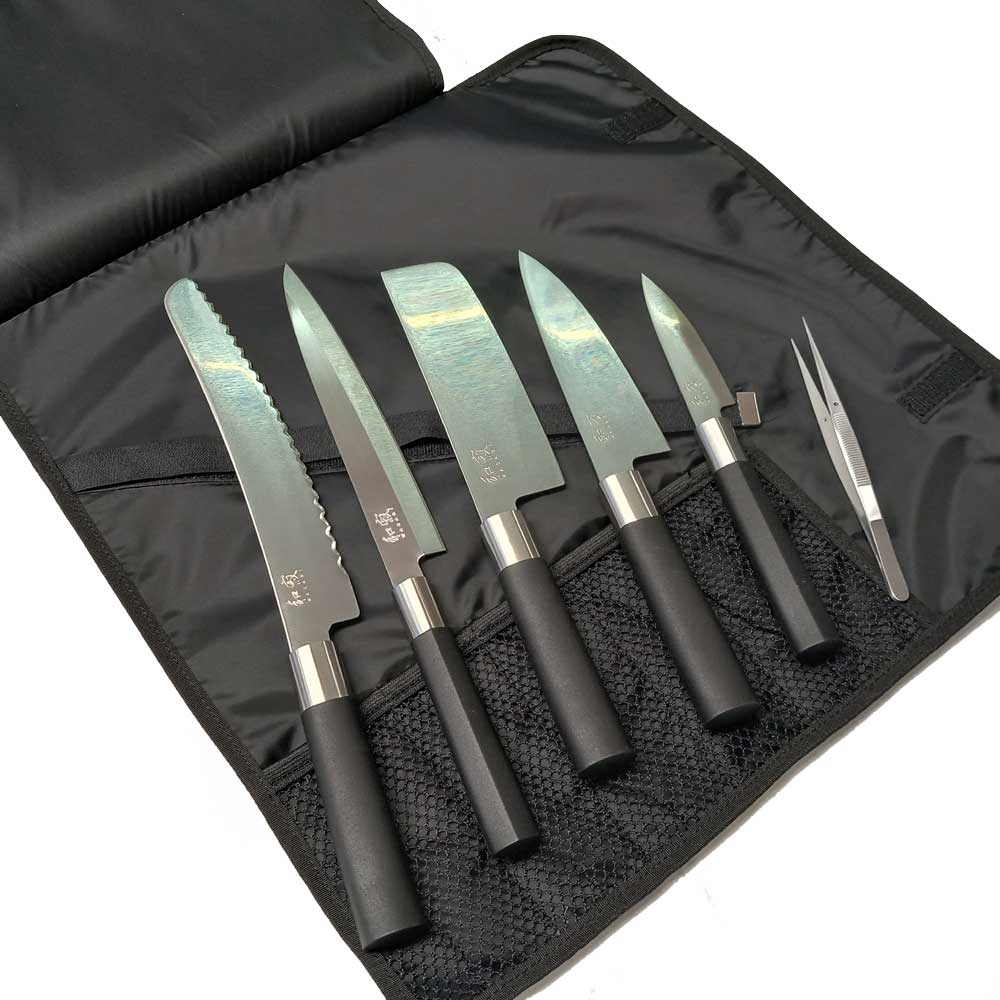 Set coltelli giapponesi KAI con custodia • Lorenzi Milano